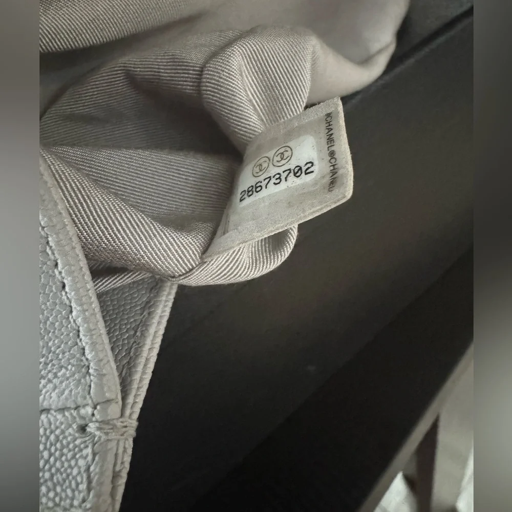 CHANEL New full set Chanel Grey hard to find color medium boy bag